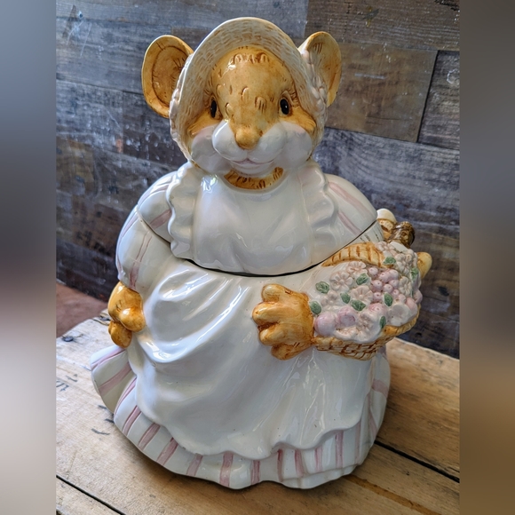 Vintage 1991 Ganz "Little Cheesers"  Musical "The Entertainer" Cookie Jar - Picture 3 of 12